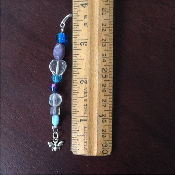Beaded Charm Bookmark with Inspirational Pendant - Picture 3 of 9